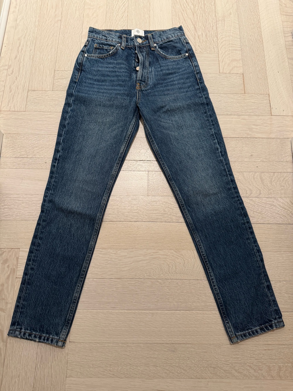 Anine Bing Men's Dark Indigo Straight Jeans